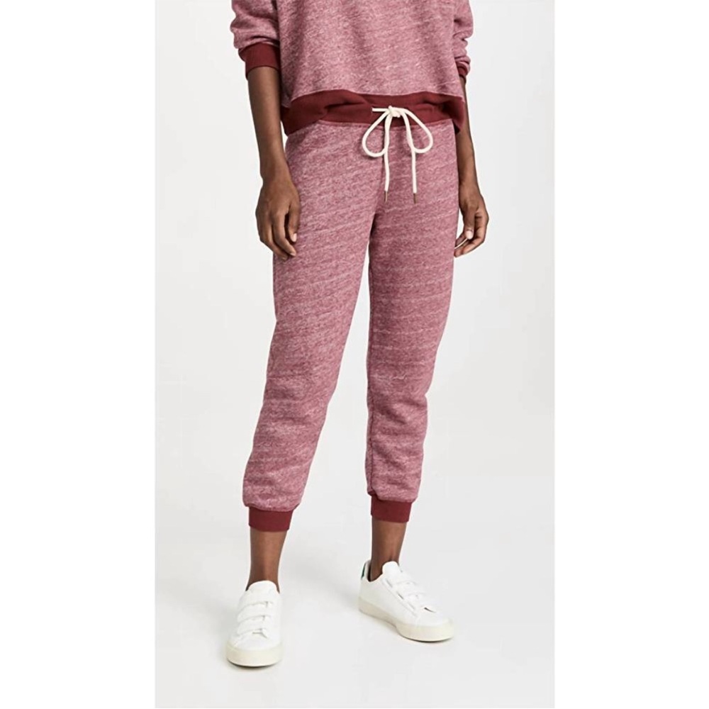 THE GREAT cropped sweatpants Joggers in Heathered Rosehip size 1/S